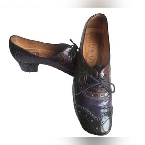 Hispanitas Purple and Brown Oxford Heeled shoes 38
